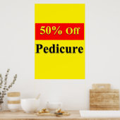 Salon Barbershop Posters 50% Off Pedicure ポスター (キッチン)