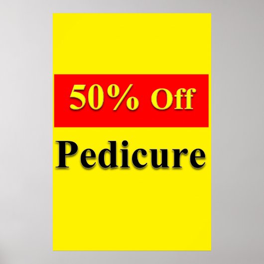 Salon Barbershop Posters 50% Off Pedicure ポスター (正面)