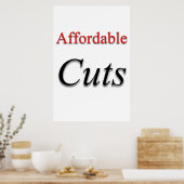 Salon Barbershop Posters Affordable Cuts! ポスター (キッチン)