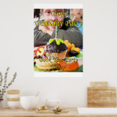 Salon Barbershop Posters Boys Birthday Haircut ポスター (キッチン)