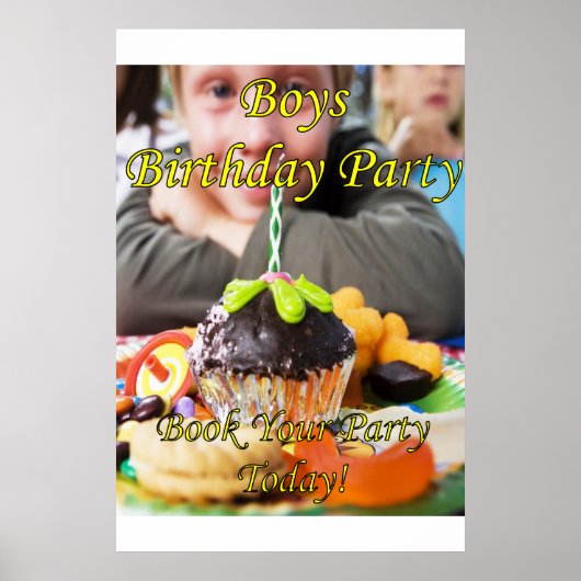 Salon Barbershop Posters Boys Birthday Haircut ポスター (正面)