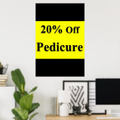 Salon Barbershop Posters Combo 20% Off Pedicure ポスター (ホームオフィス)