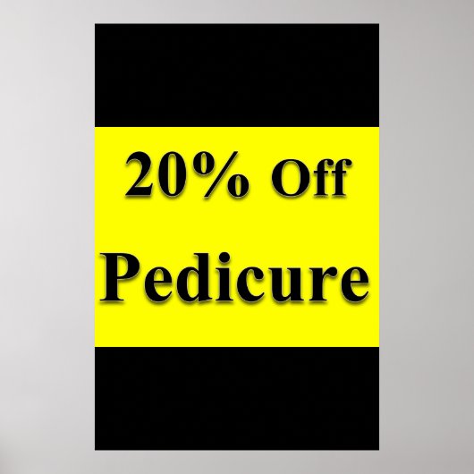 Salon Barbershop Posters Combo 20% Off Pedicure ポスター (正面)