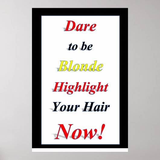 Salon Barbershop Posters Dare to be Blonde ポスター (正面)
