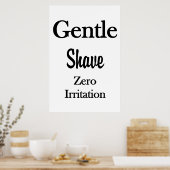 Salon Barbershop Posters Gentle Shave  ポスター (キッチン)