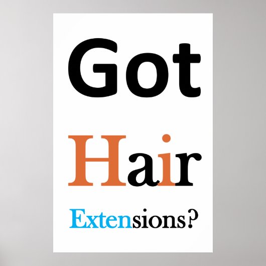 Salon Barbershop Posters Got Hair Extensions? ポスター (正面)