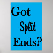 Salon Barbershop Posters Got Split Ends? ポスター (正面)