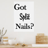Salon Barbershop Posters Got Split Nails? ポスター (キッチン)