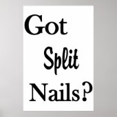 Salon Barbershop Posters Got Split Nails? ポスター (正面)