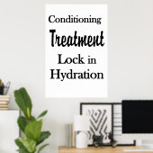 Salon Barbershop Posters Hair Conditioning Hydrate ポスター (ホームオフィス)