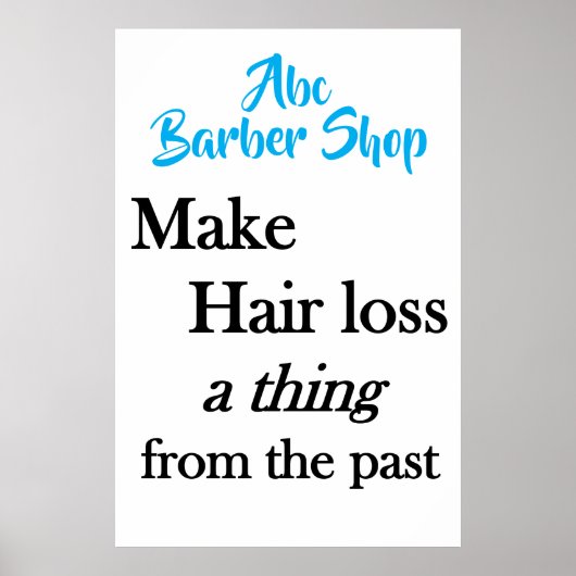 Salon Barbershop Posters Hair Loss  ポスター (正面)