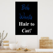 Salon Barbershop Posters Hair to Cut ポスター (キッチン)