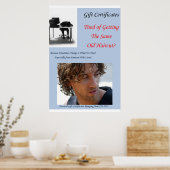 Salon Barbershop Posters Haircut Gift Certificates ポスター (キッチン)