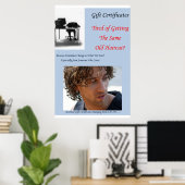 Salon Barbershop Posters Haircut Gift Certificates ポスター (ホームオフィス)