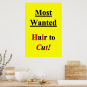 Salon Barbershop Posters Haircut Sale Most Wanted ポスター (キッチン)