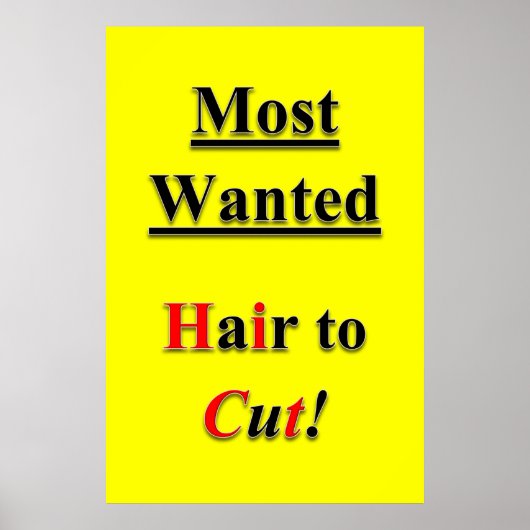 Salon Barbershop Posters Haircut Sale Most Wanted ポスター (正面)