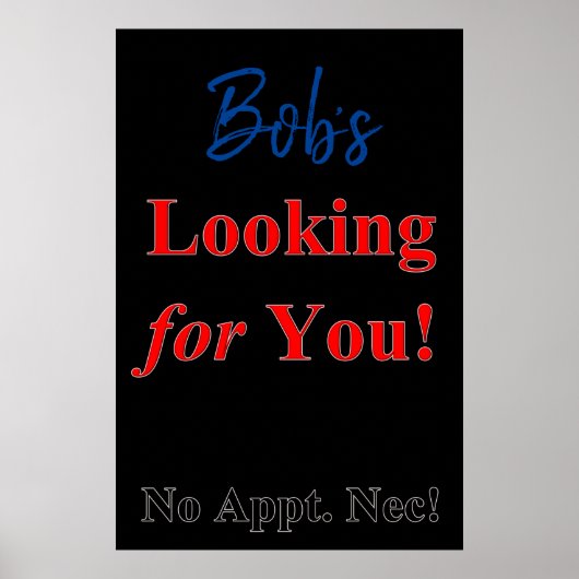 Salon Barbershop Posters Looking For You ポスター (正面)