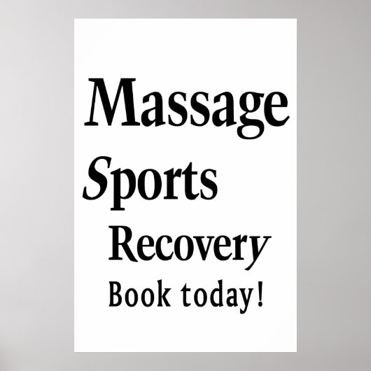 Salon Barbershop Posters Massage Sports  ポスター (正面)