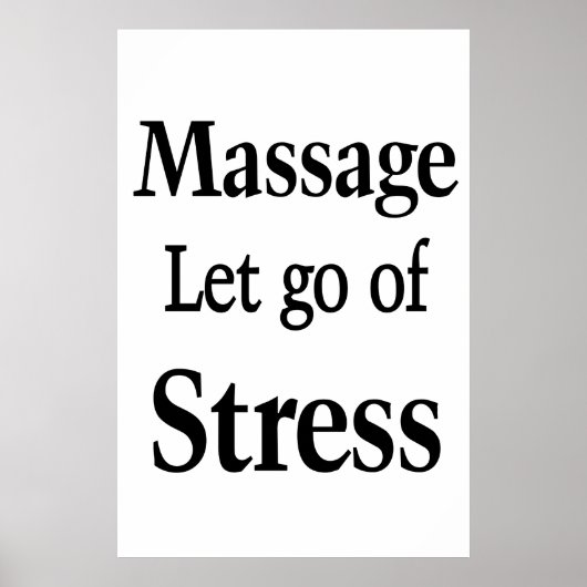 Salon Barbershop Posters Massage Stress ポスター (正面)