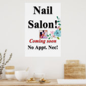 Salon Barbershop Posters Nail Salon ポスター (キッチン)