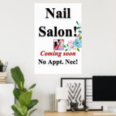 Salon Barbershop Posters Nail Salon ポスター (ホームオフィス)
