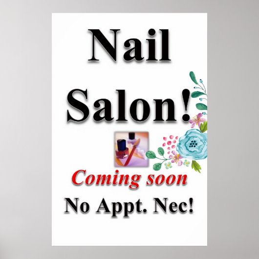 Salon Barbershop Posters Nail Salon ポスター (正面)