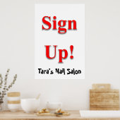 Salon Barbershop Posters Sign Up ポスター (キッチン)