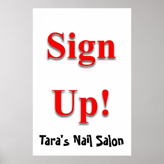Salon Barbershop Posters Sign Up ポスター (正面)