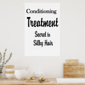 Salon Barbershop Posters Silky Hair Conditioning  ポスター (キッチン)