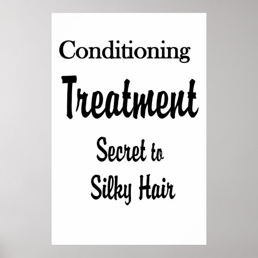 Salon Barbershop Posters Silky Hair Conditioning  ポスター (正面)