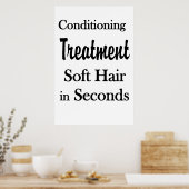 Salon Barbershop Posters Soft Hair Conditioning ポスター (キッチン)