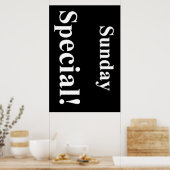 Salon Barbershop Posters Sunday Special ポスター (キッチン)