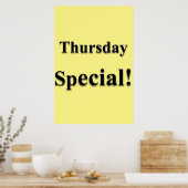 Salon Barbershop Posters Thursday Special ポスター (キッチン)