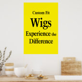 Salon Barbershop Posters Wigs Custom Fit  ポスター (キッチン)