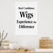 Salon Barbershop Posters Wigs Real Confidence  ポスター (キッチン)