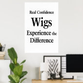 Salon Barbershop Posters Wigs Real Confidence  ポスター (ホームオフィス)