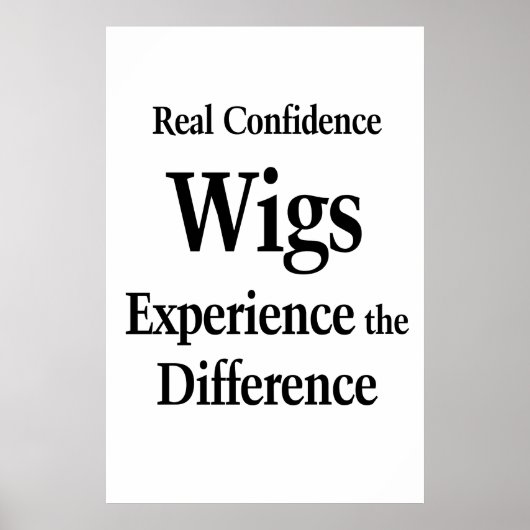 Salon Barbershop Posters Wigs Real Confidence  ポスター (正面)