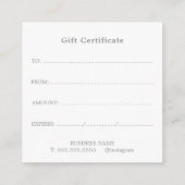 Salon Business Promotional エンクロージャーカード (裏面)