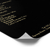 Salon Modern Botanik Black Price List ポスター (角)