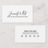 Salon spa business discount offer website visits a エンクロージャーカード (正面/裏面)