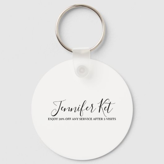 Salon spa business discount offer website visits a キーホルダー (正面)