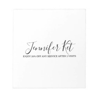 Salon spa business discount offer website visits a ノートパッド