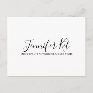 Salon spa business discount offer website visits a ポストカード