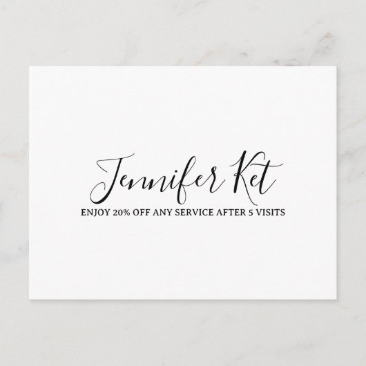 Salon spa business discount offer website visits a ポストカード (正面)
