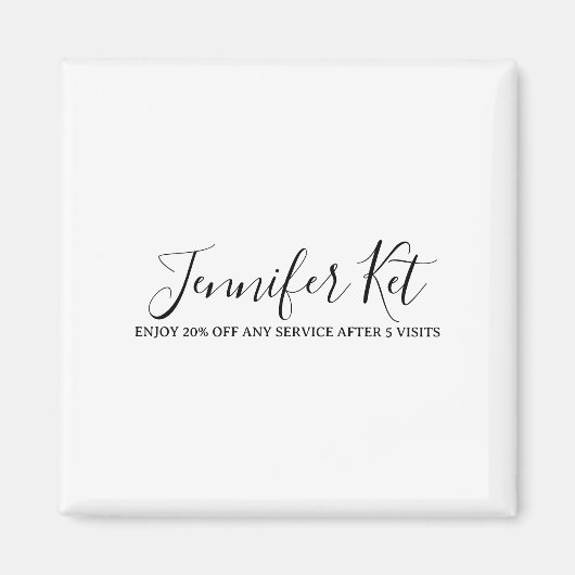 Salon spa business discount offer website visits a マグネット (正面)