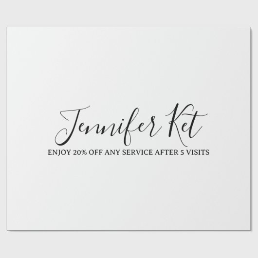 Salon spa business discount offer website visits a ラッピングペーパー (フラット)