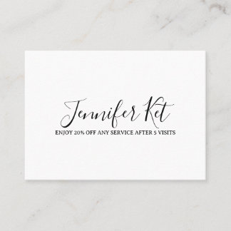 Salon spa business discount offer website visits a 割引カード