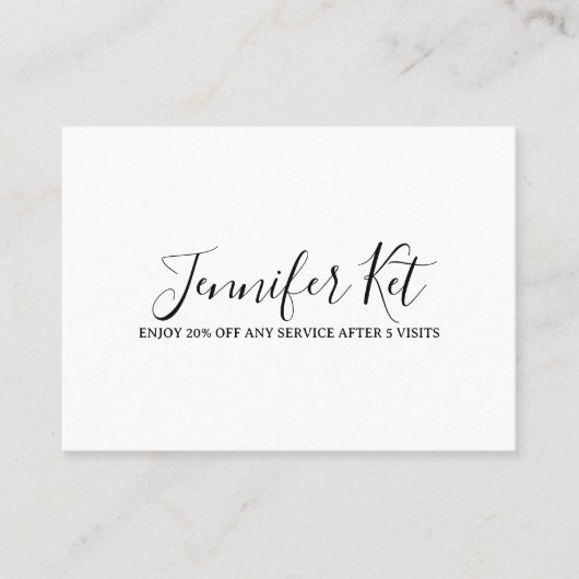 Salon spa business discount offer website visits a 割引カード (正面)