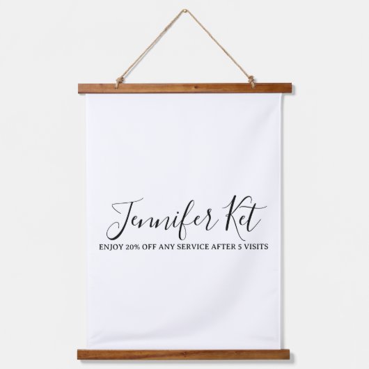 Salon spa business discount offer website visits a 吊り下げ型タペストリー (正面)