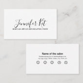 Salon spa business discount offer website visits a 名刺 (正面/裏面)